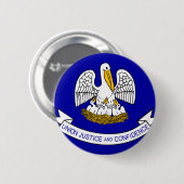 Flagge Louisiana Button (Vorne & Hinten)