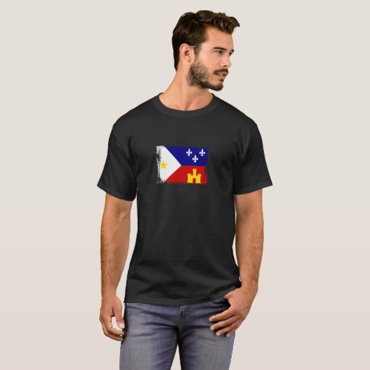 Flagge Louisiana Cajun Acadiana T-Shirt (Vorne ganz)