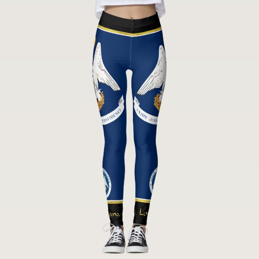 Flagge Louisiana Leggings (Vorderseite)