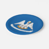 Flagge Louisiana Pappteller (Schrägansicht)