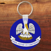 Flagge Louisiana Schlüsselanhänger (Vorderseite)