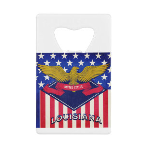 Flagge Louisiana USA Geldbeutel Flaschenöffner