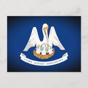 Flagge Louisianas Postkarte
