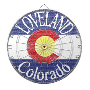 Flagge Loveland Colorado Dartscheibe