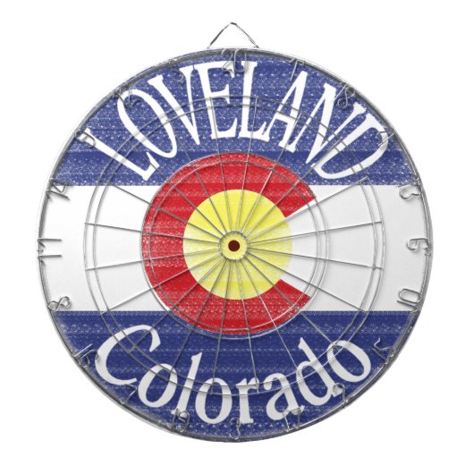 Flagge Loveland Colorado Dartscheibe (vorne)