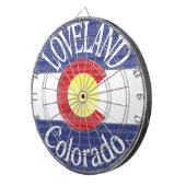 Flagge Loveland Colorado Dartscheibe (Vorderseite rechts)