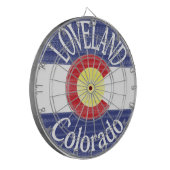 Flagge Loveland Colorado Dartscheibe (Vorderseite Links)