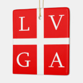 Flagge Lugano, Schweiz Keramikornament (Links)