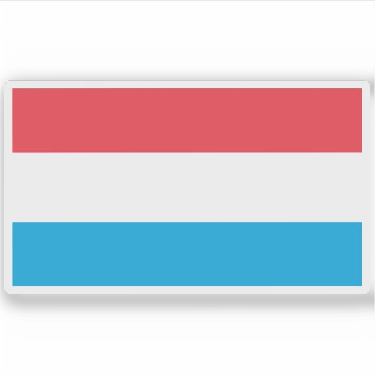 Flagge Luxemburgs Aufkleber (Vorderseite)