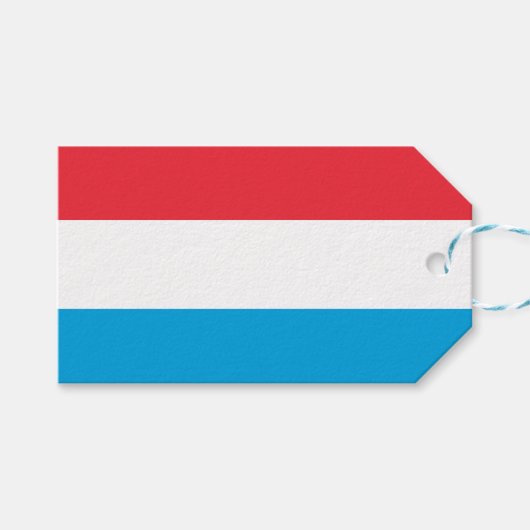 Flagge Luxemburgs Geschenkanhänger (Vorderseite (Horizontal))