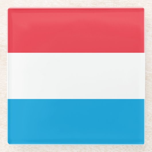 Flagge Luxemburgs Glasuntersetzer (Vorderseite)