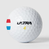 Flagge Luxemburgs Golfball (Logo)