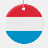 Flagge Luxemburgs Keramik Ornament (Hinten)