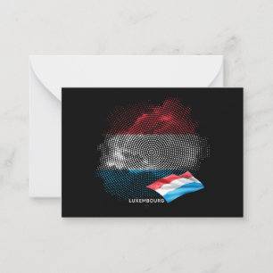 Flagge Luxemburgs Mitteilungskarte