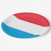 Flagge Luxemburgs Pappteller (Schrägansicht)