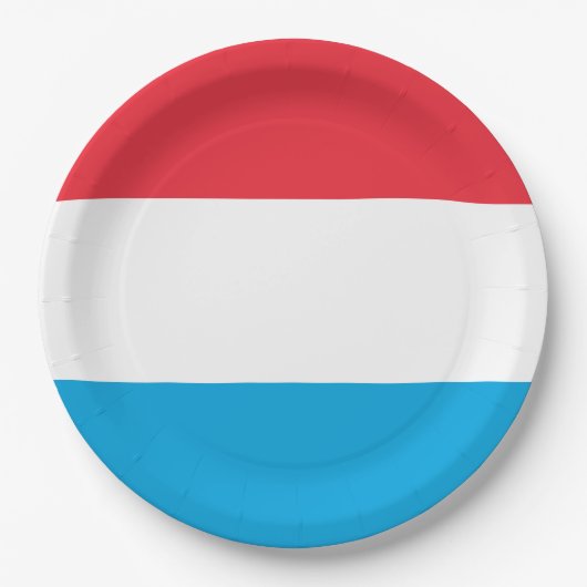 Flagge Luxemburgs Pappteller (Vorderseite)