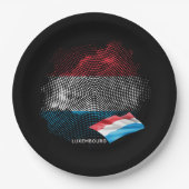 Flagge Luxemburgs Pappteller (Vorderseite)