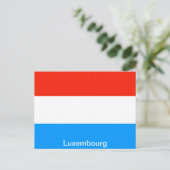 Flagge Luxemburgs Postkarte (Stehend Vorderseite)