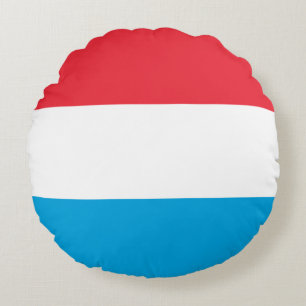 Flagge Luxemburgs Rundes Kissen