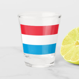 Flagge Luxemburgs Schnapsglas