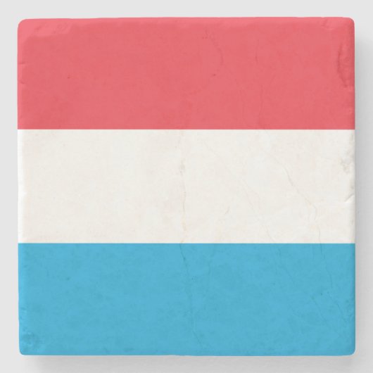 Flagge Luxemburgs Steinuntersetzer (Vorderseite)