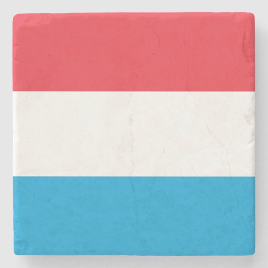 Flagge Luxemburgs Steinuntersetzer (Vorderseite)