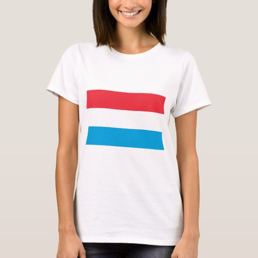 Flagge Luxemburgs T-Shirt (Vorderseite)