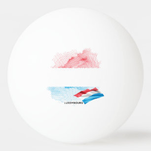 Flagge Luxemburgs Tischtennisball