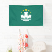 Flagge Macaus (chinesische Region) Banner (Insitu)