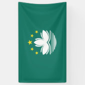 Flagge Macaus (chinesische Region) Banner (Vertikal)