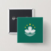 Flagge Macaus (chinesische Region) Button (Vorne & Hinten)