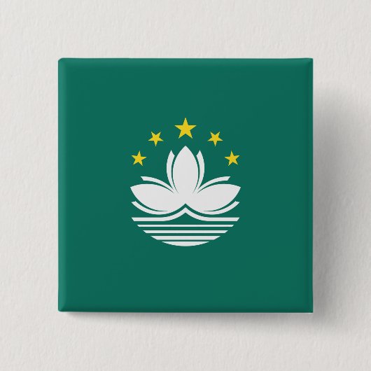 Flagge Macaus (chinesische Region) Button (Vorderseite)
