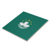 Flagge Macaus (chinesische Region) Fliese (Seite)