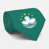 Flagge Macaus (chinesische Region) Krawatte (Gerollt)