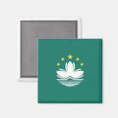 Flagge Macaus (chinesische Region) Magnet (Vorderseite/Rückseite)