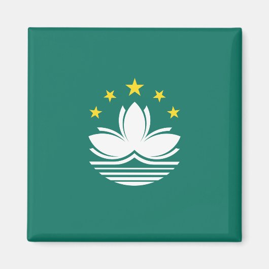Flagge Macaus (chinesische Region) Magnet (Vorne)