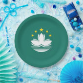Flagge Macaus (chinesische Region) Pappteller (Party)
