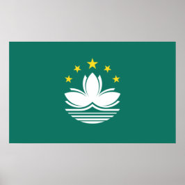 Flagge Macaus (chinesische Region) Poster