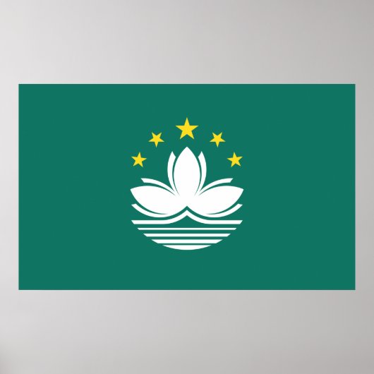 Flagge Macaus (chinesische Region) Poster (Vorne)