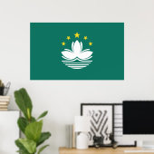 Flagge Macaus (chinesische Region) Poster (Heimbüro)