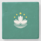 Flagge Macaus (chinesische Region) Steinuntersetzer (Vorderseite)