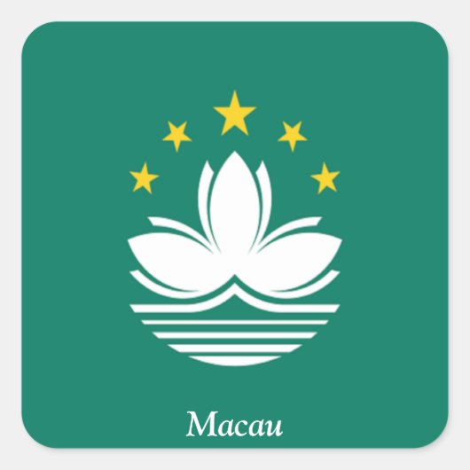 Flagge Macaus Quadratischer Aufkleber (Vorderseite)