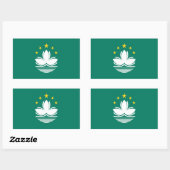 Flagge Macaus Rechteckiger Aufkleber (Blatt)