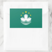 Flagge Macaus Rechteckiger Aufkleber (Tasche)