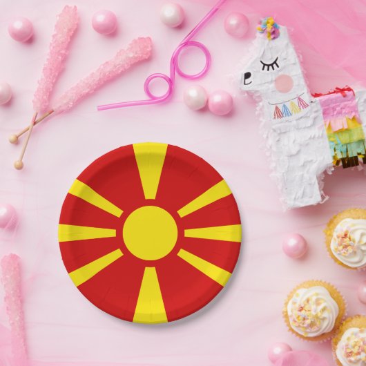 Flagge MacedoniapapierTellers Pappteller (Party)