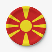 Flagge MacedoniapapierTellers Pappteller (Vorderseite)