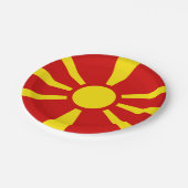 Flagge MacedoniapapierTellers Pappteller (Schrägansicht)
