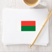 Flagge Madagaskars Adressaufkleber (Insitu)