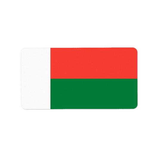 Flagge Madagaskars Adressaufkleber (Vorne)