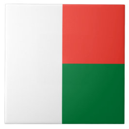 Flagge Madagaskars Fliese